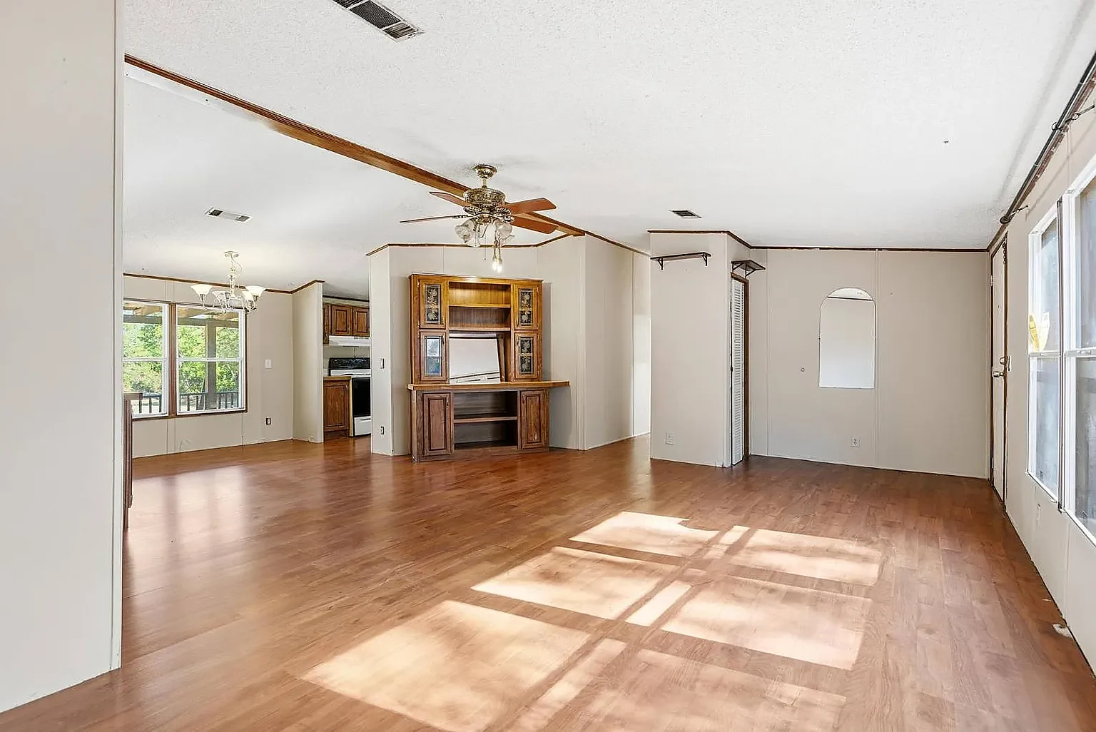 Living room — hardwood runs throughout