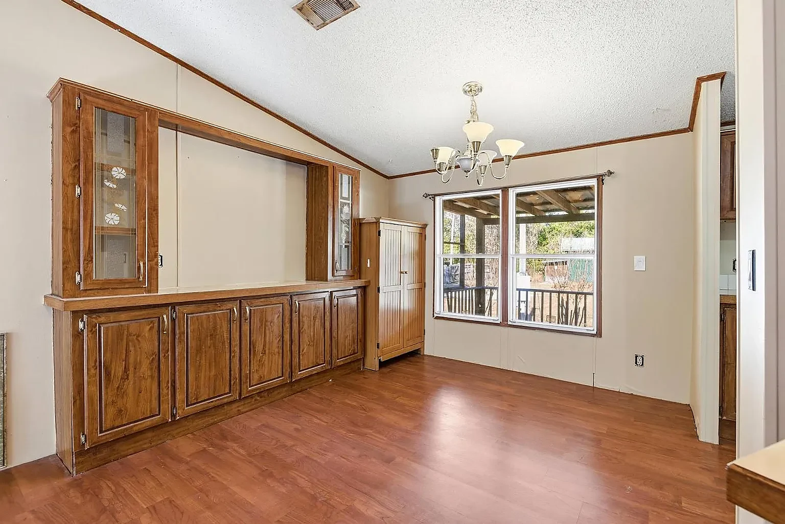 Dining room and built-in hutch