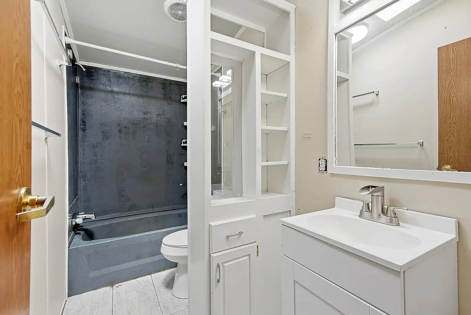 Second bath — tub and shower