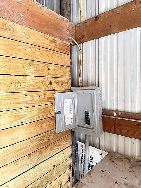 Power is run to the building — panel on site