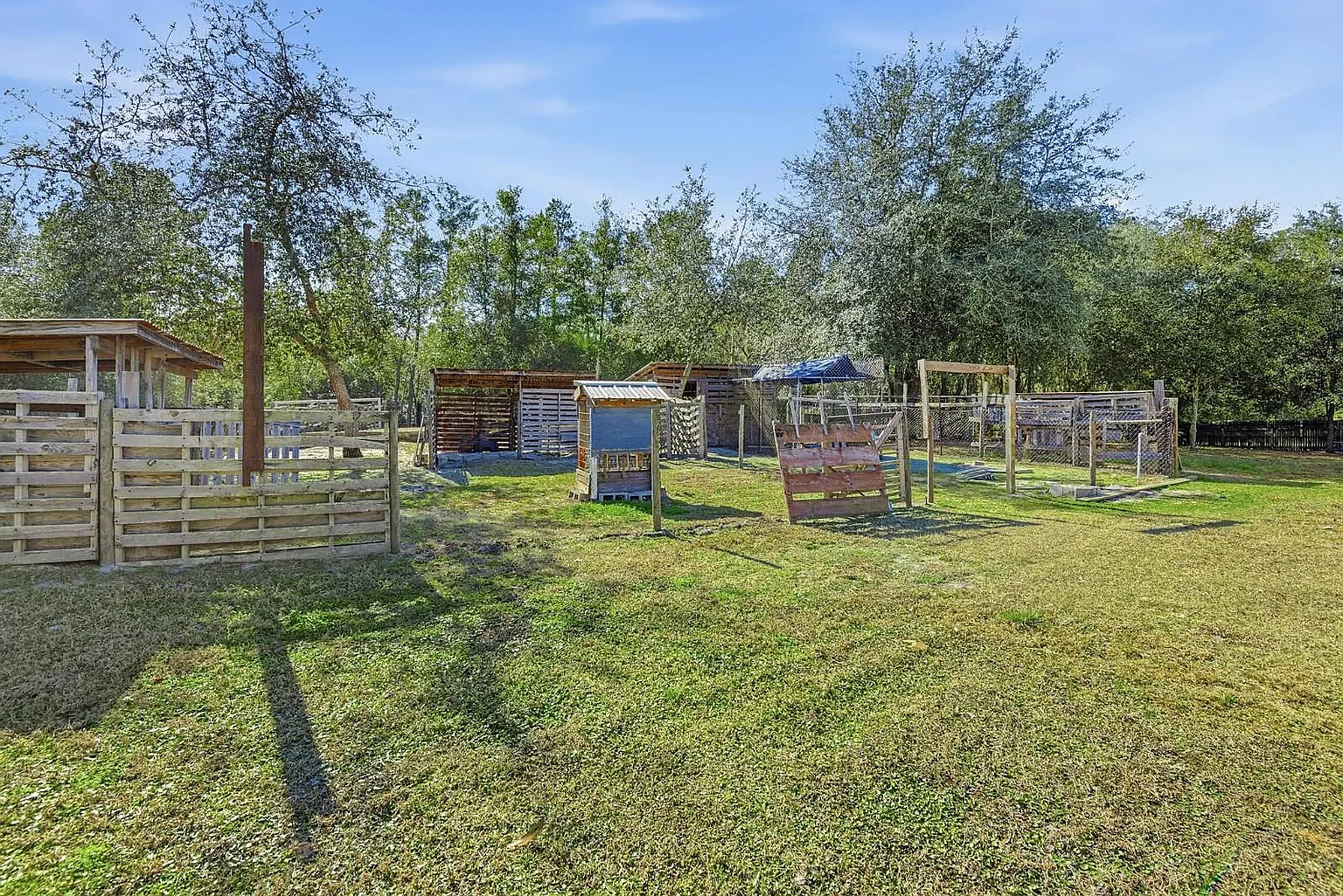 Livestock pens, already standing